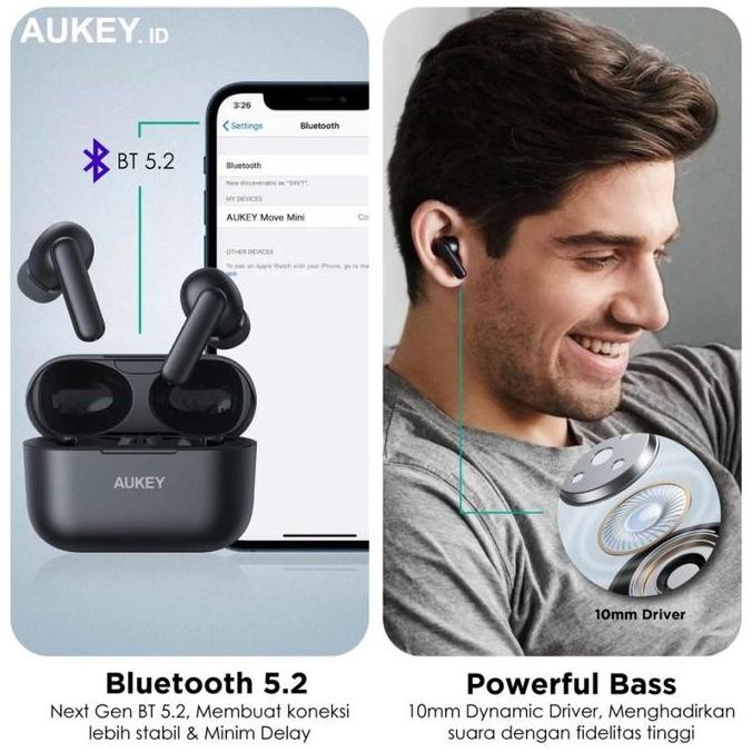 Aukey Ep-M1S M1 Move Series Mini S Tws True Wireless Stereo Earphone New Stok