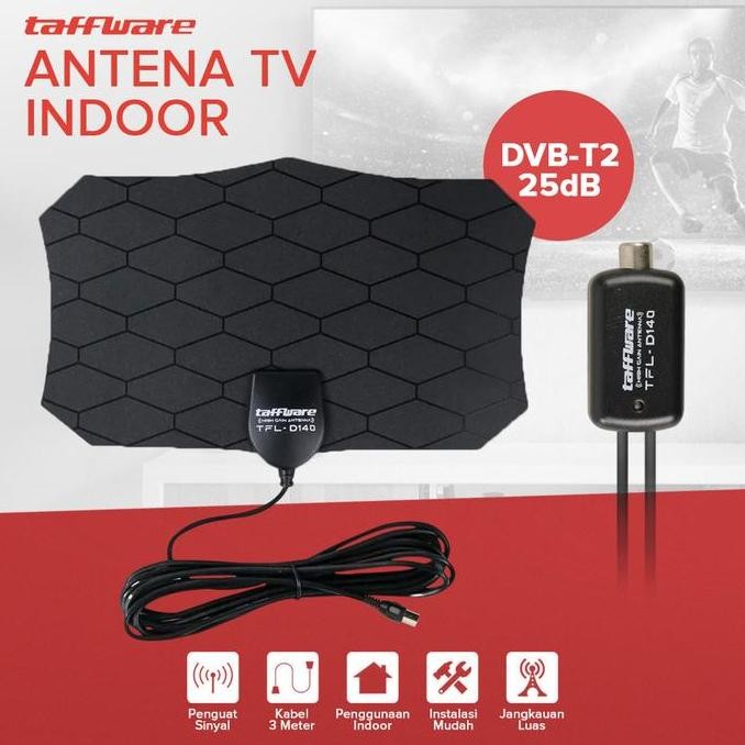 ANTENA TELIVISI  DIGITAL INDOOR DVB-T2 25DB WITH SIGNAL BOOSTER / ANTENA TV INDOOR UNTUK SIARAN DIGI