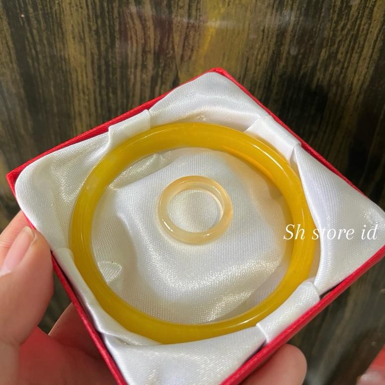 SET GIOK GELANG DAN CINCIN TERBARU PRIA DAN WANITA GELANG GIOK ASLI AST