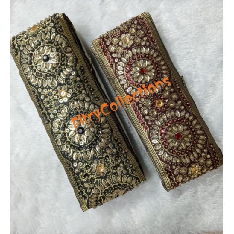 NEW COLLECTIONS RENDA PAYET INDIA/RENDA BORDIR PAYET PER YARD AST