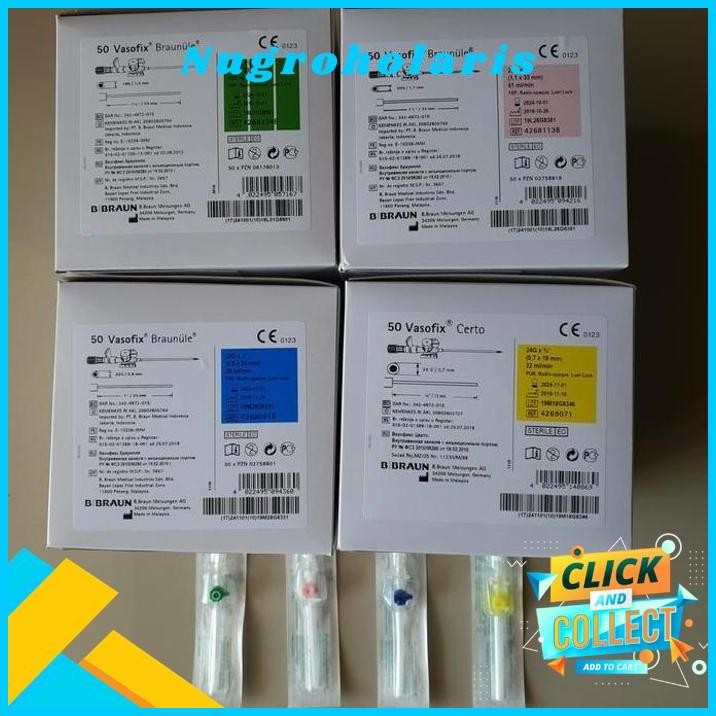 

VASOFIX BRAUNULE "B BRAUN" 18G, 20G, 22G, 24G GRATIS ONGKIR !!