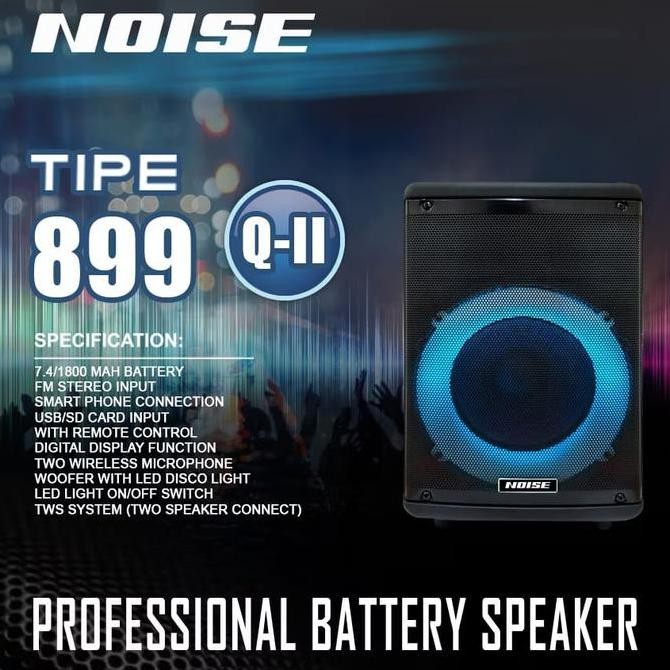 Promo Speaker Battery Portable 8" Noise Type 899Q