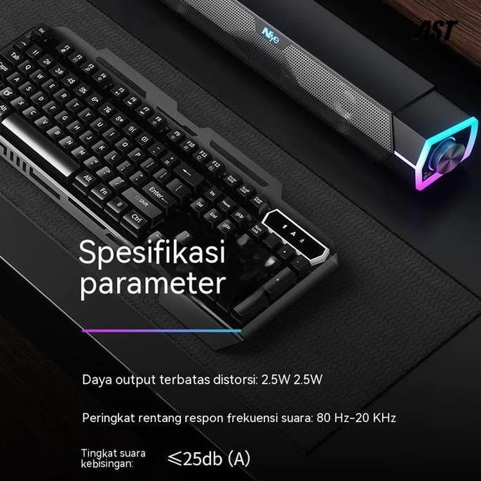 Promo Speaker Bluetooth Soundbar 100% Surround Bass Multimedia Komputer/Laptop Rgb Audio Salon Aktif