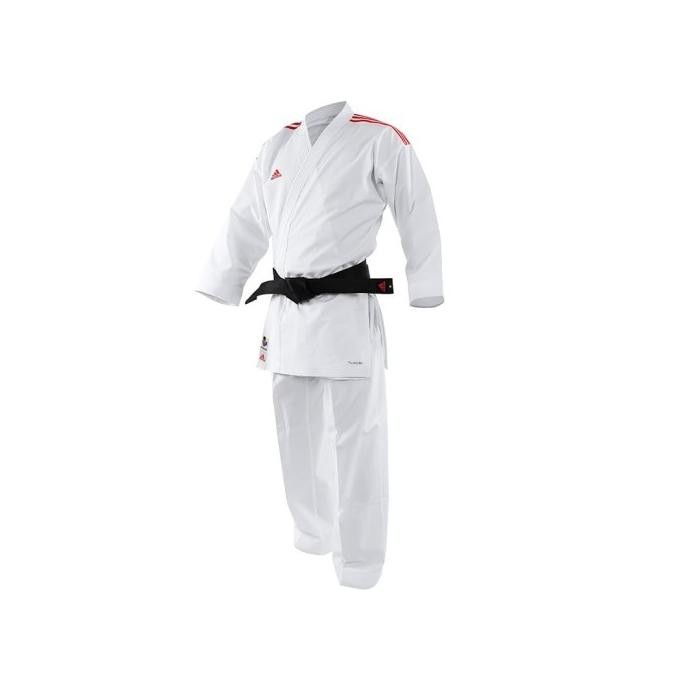 Tersedia Baju Seragam Karate Gi Kumite Adidas Adizero strip Merah