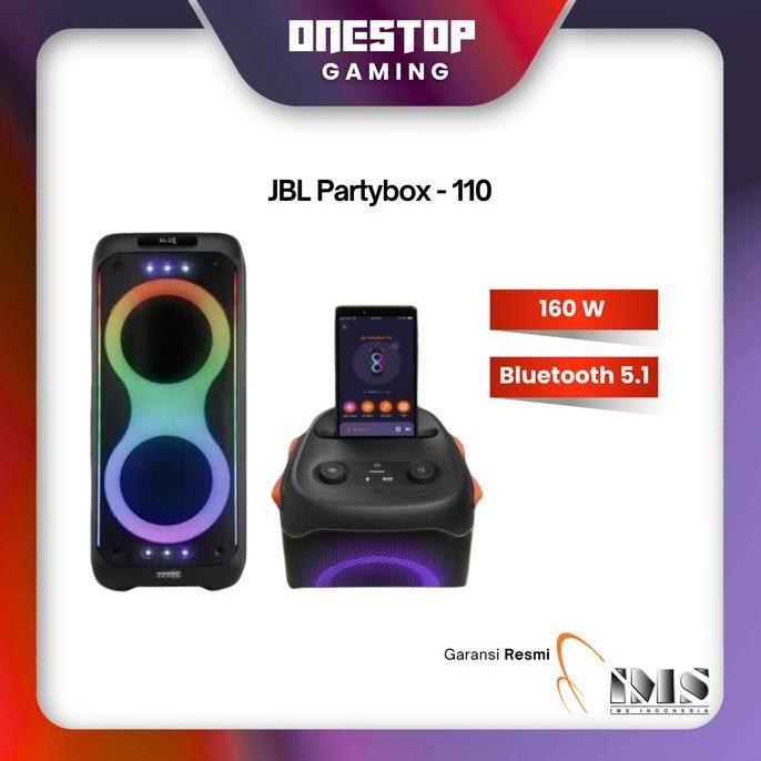 Grosir Jbl Partybox 110  Speaker Portable With Built-In Rgb Lights Original