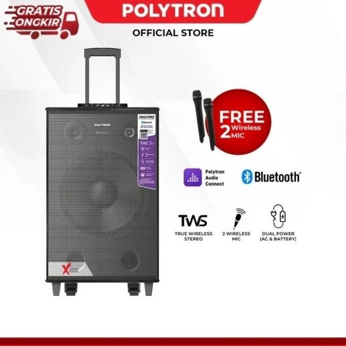 Promo Speaker Portable Pas Pro 15F7 Wireless Meeting Bluetooth Polytron 15 Inch Paspro15F7