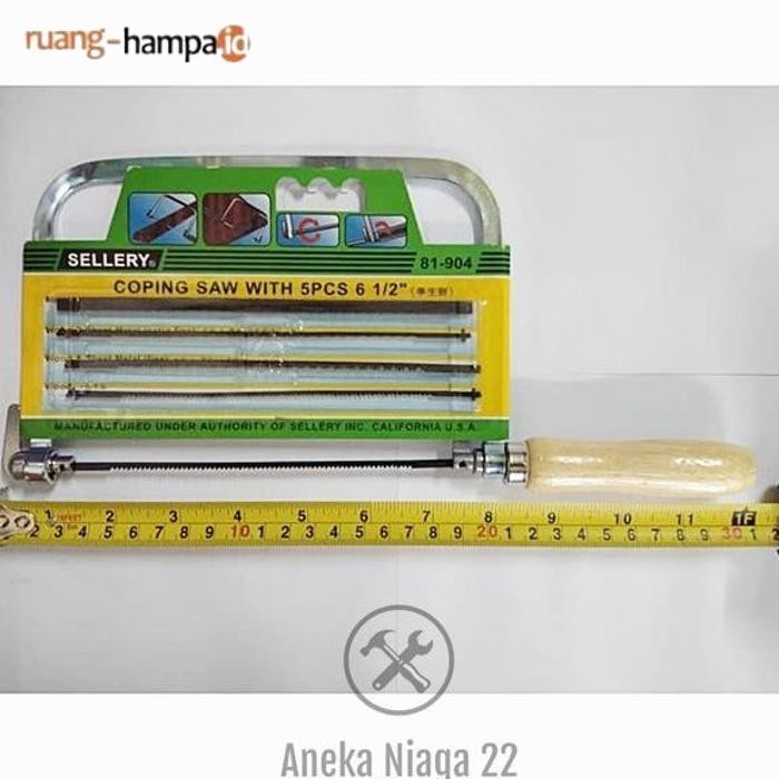 Promo Aneka - Gagang Gergaji Triplex + Mata Set Sellery Kerajinan Ukir Kayu Mr.Diy An22