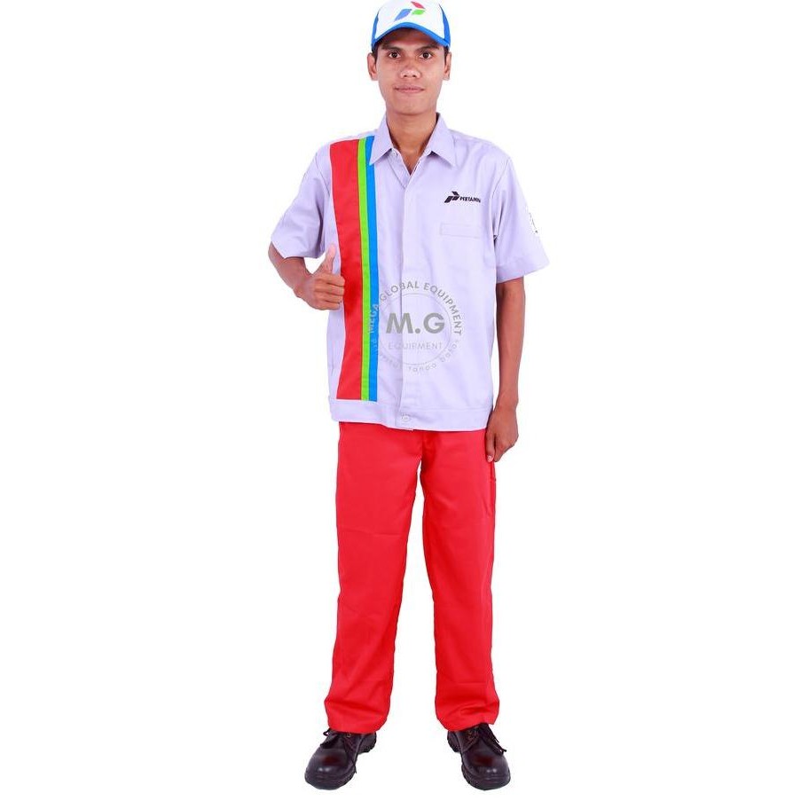 Tersedia Seragam Spbu Pertamina Pasti Prima Operator, Pengawas, Ob+Topi Baju Celana
