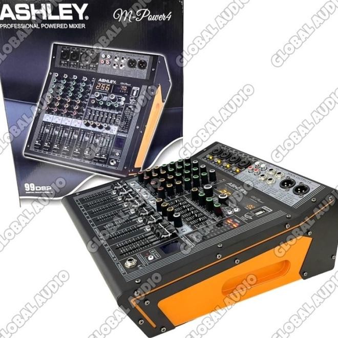 POWER MIXER AUDIO ASHLEY T 400 & MPOWER 4 ORIGINAL 4CHANNEL BLUETOOTH