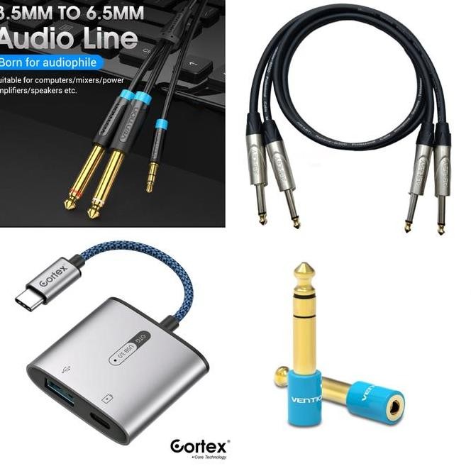 PAKET KOMPLIT MIXER AUDIO DBVOICE AUDIO INTERFACE MIC KABEL OTG AUX