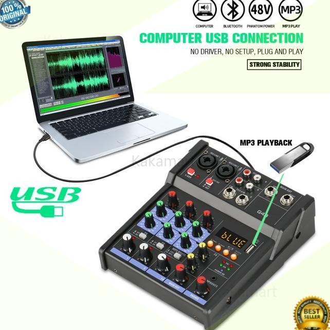 MIXER AUDIO PROFESIONAL  G4 / G4B MIXER KECIL 4 SALURAN MENDUKUNG PEMU