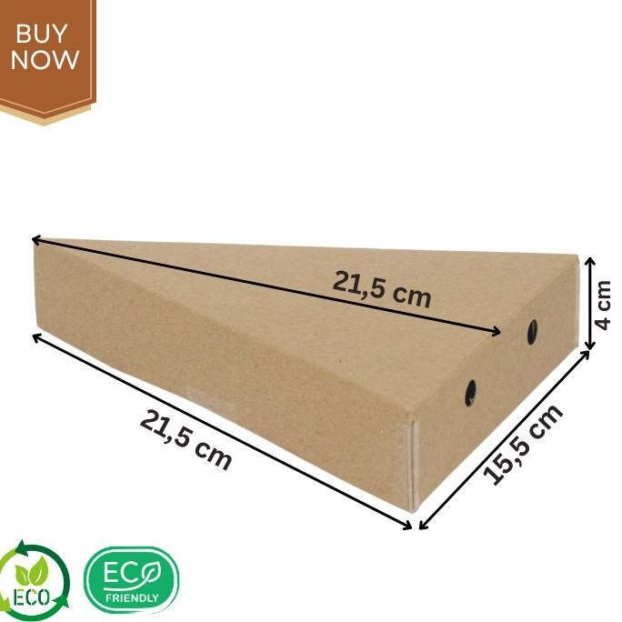 (Expert) Dus Pizza Slice Segitiga, Kotak Kemasan Jajanan Crepes Laminasi