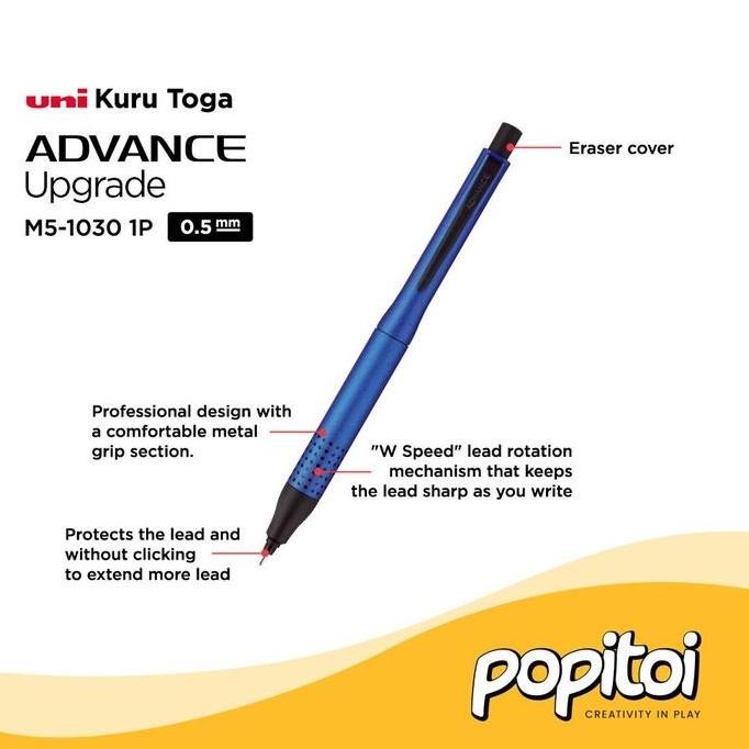 

TERBARU - UNI Kuru Toga Advance Upgrade Model Mechanical Pencil 0.3 0.5 mm Kurutoga Pensil Mekanik Cetek