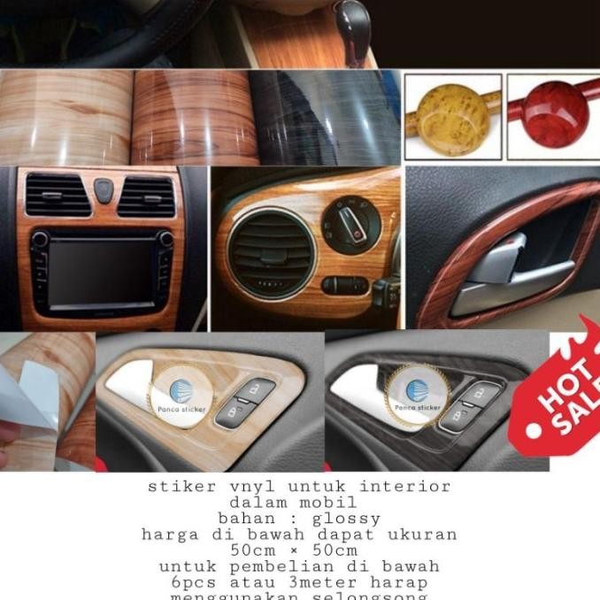 [Expert] sticker interior motif serat kayu glossy