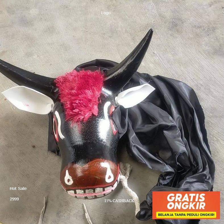 Barongan Bantengan - Mainan Anak Banteng Bantengan Kuda Lumping - Mainan Tradisional Bantengan