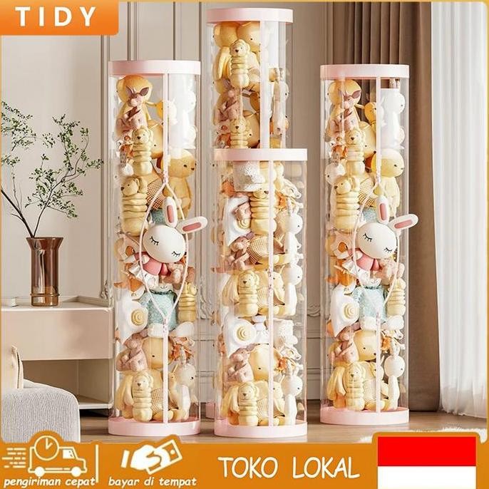 

Terlaris [Cod] Tidy Tribe Hadiah Doll Storage Bucket Gaya Ritsleting Transparan Tabung Storage Boneka Dengan Penutup 90/120/150Cm Penyelenggara Berkapasitas Besar Dudukan Doneka
