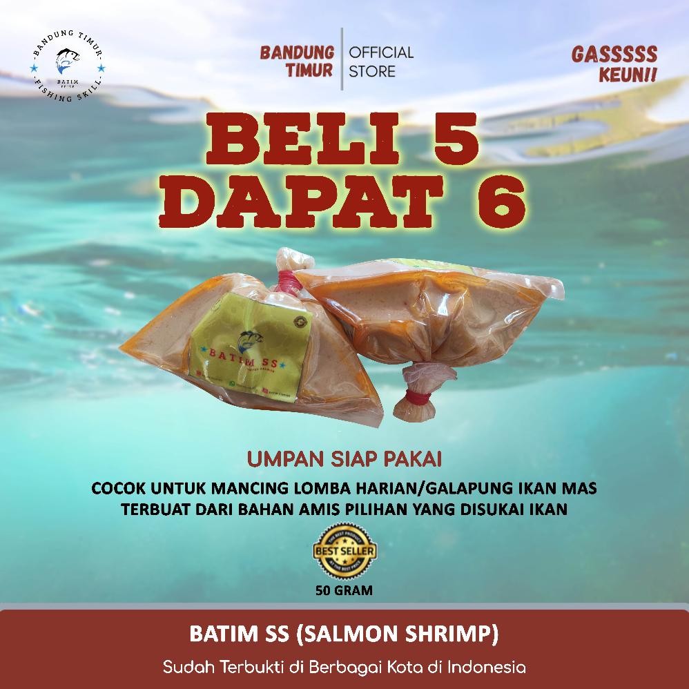 UMPAN PREMIUM SUPER SALMON UDANG - UMPAN IKAN MAS SIAP PAKAI AST nUg