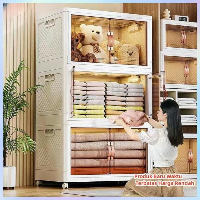 

Terlaris 60Cm Tahan Lembablemari Plastik Pakaian Kebutuhan Storage Box