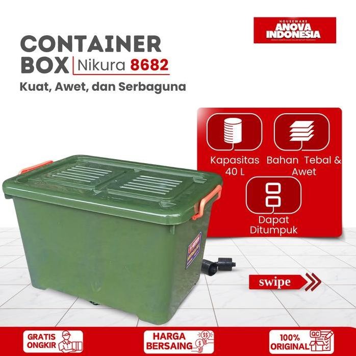 

Terlaris Box Container Nikura Australia. 8682. Hijau. Setara Shinpo Cb 45