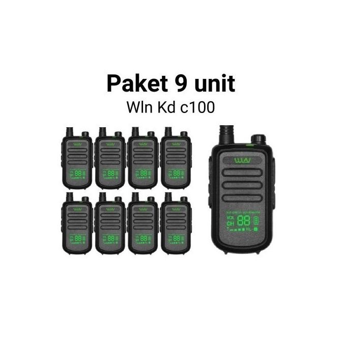 Grosir Paket 9 Ht Kdc100 Walkie Talkie Mini Single Band Layara Wlan Kd C100