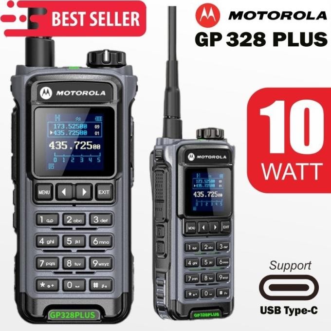 Sale 3 Unit Motorola 328 Plus Ht Jarak Jauh Dan Tahan Air Ip 68 Ht Gp 328 +