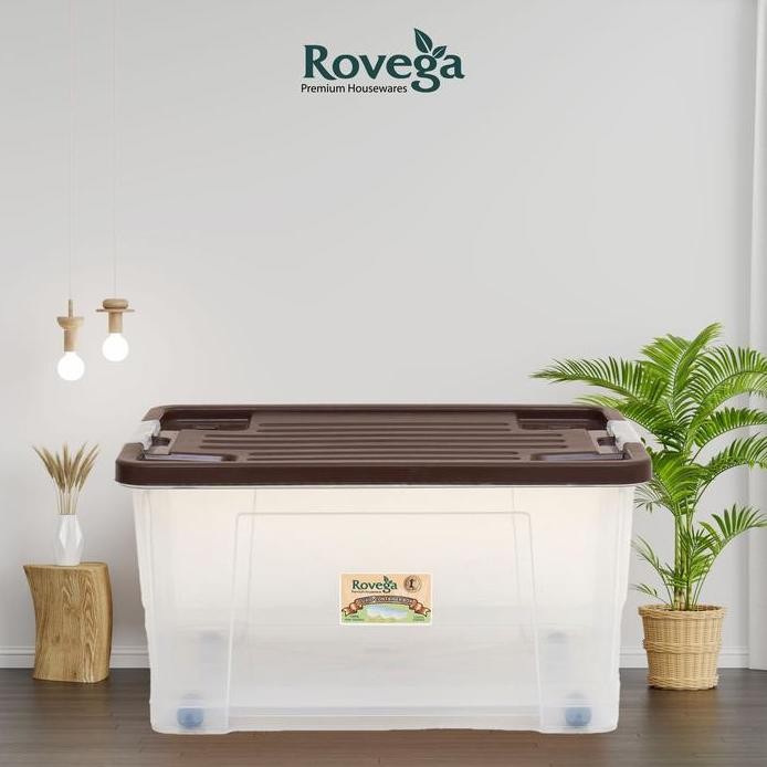 

Terlaris Rovega Kotak Kontainer Plastik Premium Dengan 4 Roda 70 Liter Bs-70