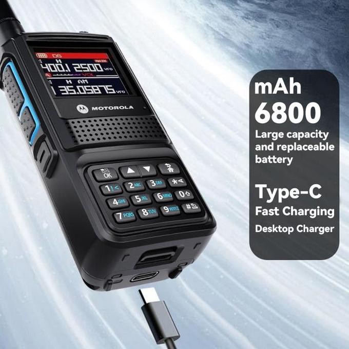 Murah Motorola Walkie Talkie Gp338Plus Long Range Frekuensi Tinggi 15W Radio Dua Arah Dual Band Dmr 