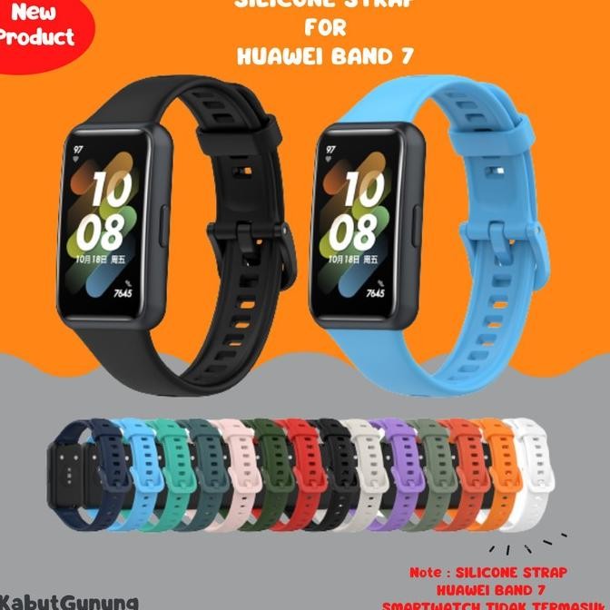 (Expert) Strap Silicone Tali Smartwatch Rubber for Huawei Band 7