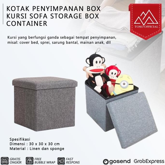 

Terlaris Kotak Penyimpanan Box Kursi Sofa Storage Box Container 30X30X30Cm