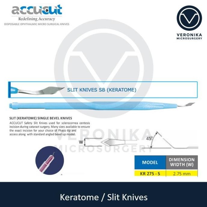 

TERBARU - Pisau Keratome Slit Knives 2.75 mm