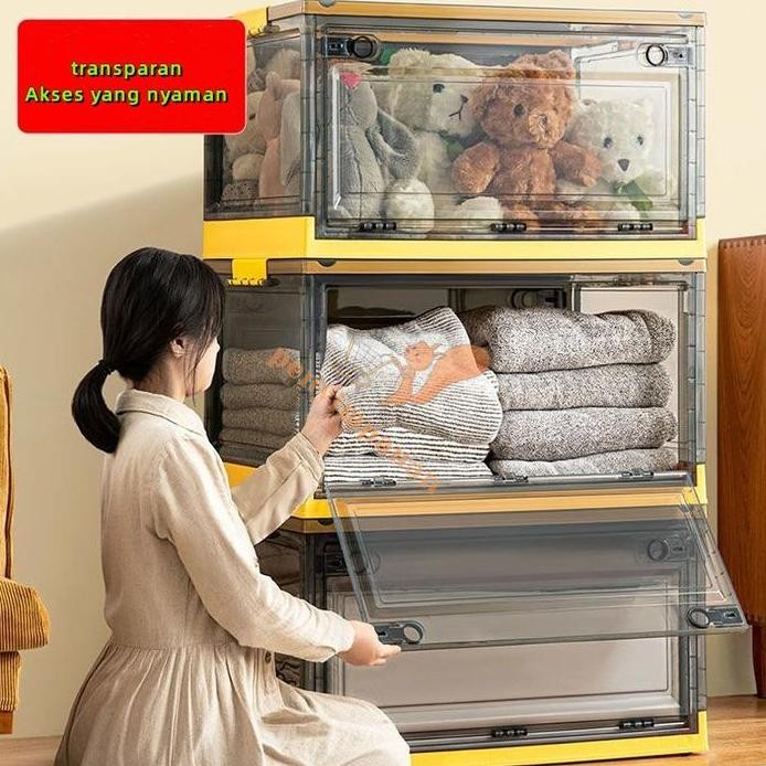

Terlaris Lipat Folding Container Box Tempat Baju Mainan Kotak Penyimpanan Kontainer Storage Tempat Penyimpanan Serbaguna Box Case Bedroom Kotak Plastik