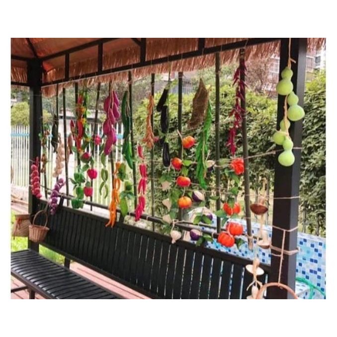 (Expert) Buah Sayur Gantung Artificial Fruit Vegetable Hiasan Etalase Dinding Dapur Renteng Restoran