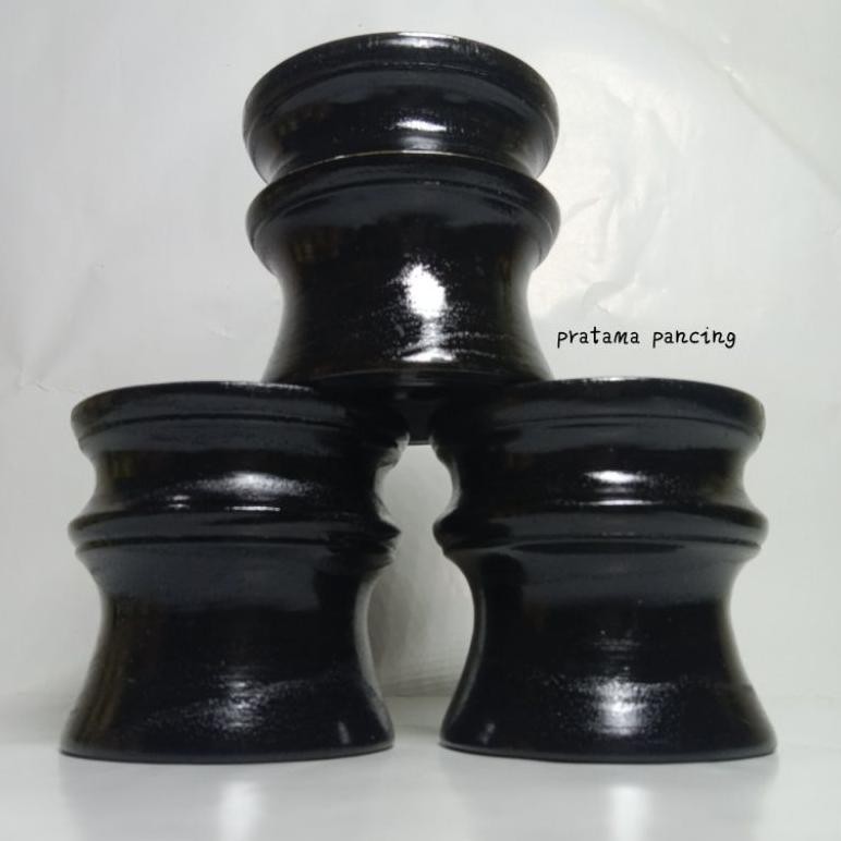 gulungan pancing kayu golongan joran timbang warna hitam AST nUg