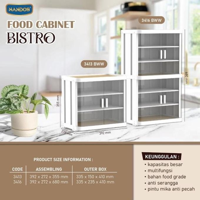 

Terlaris Rak Plastik Naiba Nandos Untuk Tempat Penyimpanan Makanan Bistro Food Cabinet