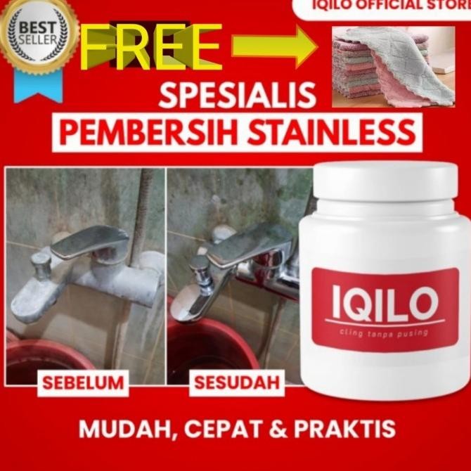 (Expert) POWDER SAKTI IQILO PEMBERSIH STAINLESS FREE KAIN LAP MICROFIBER