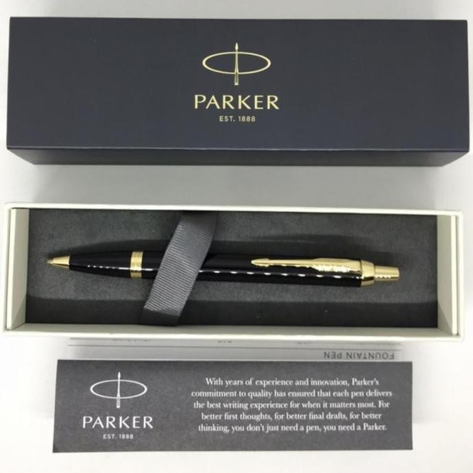 

NEW Pulpen Mewah Parker Original New IM Black Gold/SLV -Gratis Grafir Nama