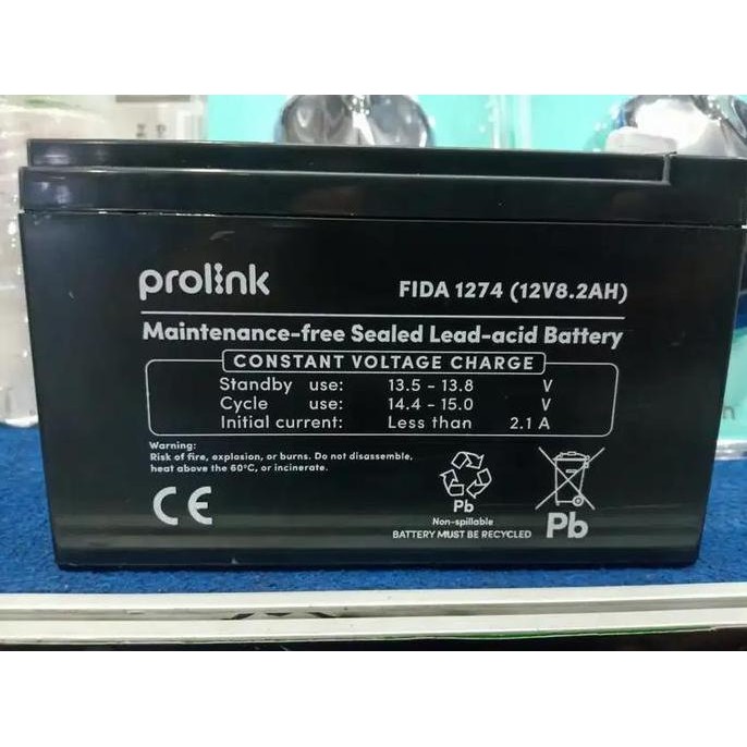 NEW Baterai UPS Prolink 12V/8.2AH/UPS/VRLA Bateray 12v 8.2AH