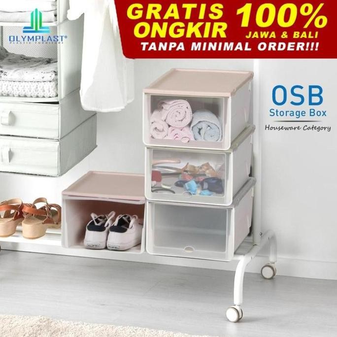 

Terlaris Olymplast Box Plastik / Rak Susun / Kotak Penyimpanan / Olymplast / Osb (4 Pcs)