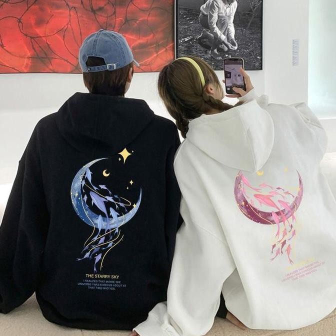 Tersedia Hoodie Couple Pria Wanita Wear Sweatshirt Loose Oversize Trendy Jacket Hoodie Korean Style 