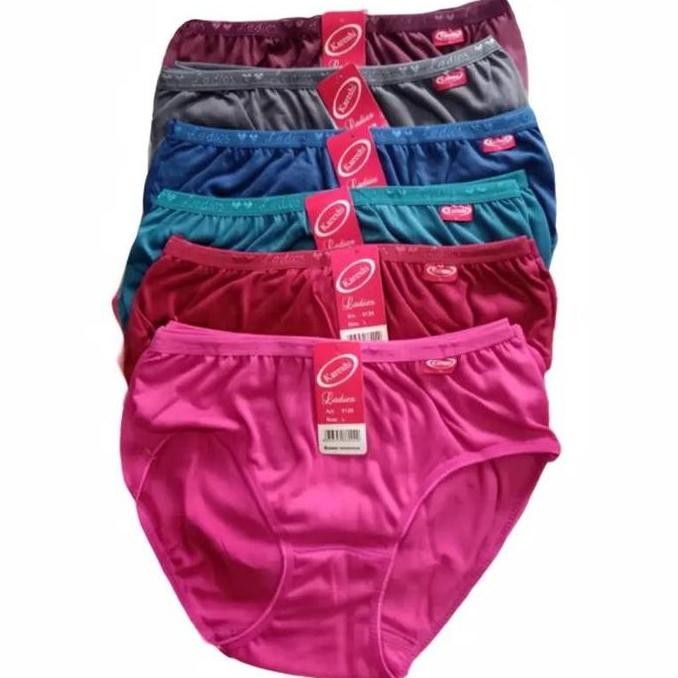 Tersedia Kareshi Star 6 / 12 PCS cotton dasar panties cd Celana Dalam  Lusinan Wanita Kareshi Polies
