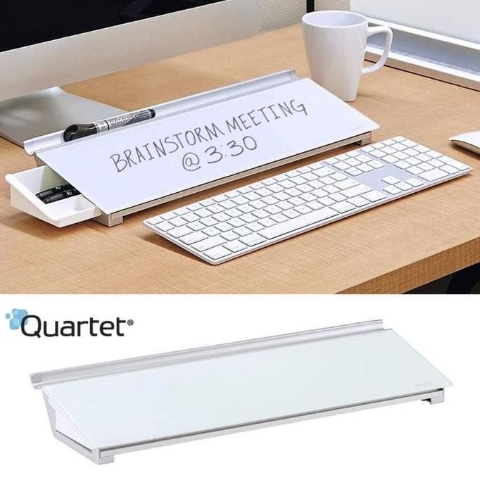 

QUARTET Glass Whiteboard Desktop Computer Pad 18 x 6 inch (45 x 15 cm)