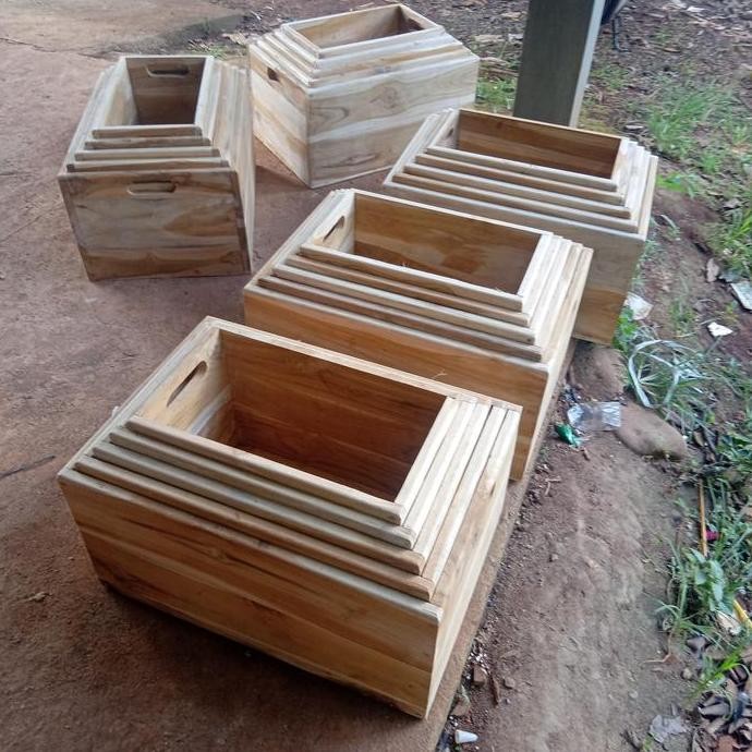 

Terlaris Apple Box Set/Set Tempat Serbaguna/ Box Kayu/ Tempat Penyimpanan (5 Pcs)