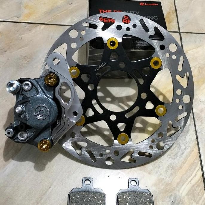 paketan rem depan 220mm komplit 2piston Mio sporty lama Mio lama