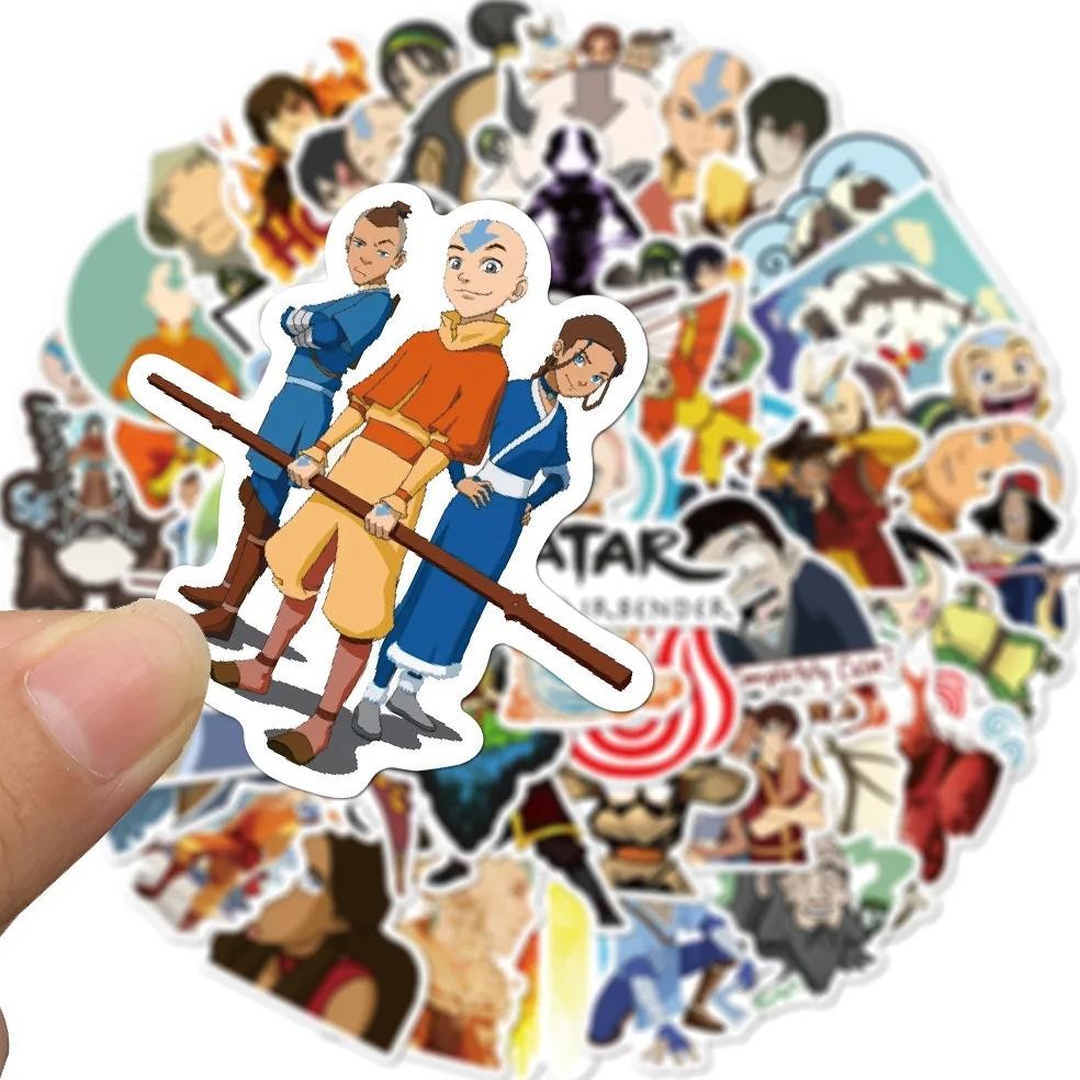 

50PCS New Cool Anime Avatar The Last Airbender Waterproof Stickers DIY Skateboard Guitar Phone Cartoon Decal Kids Toy Sticker