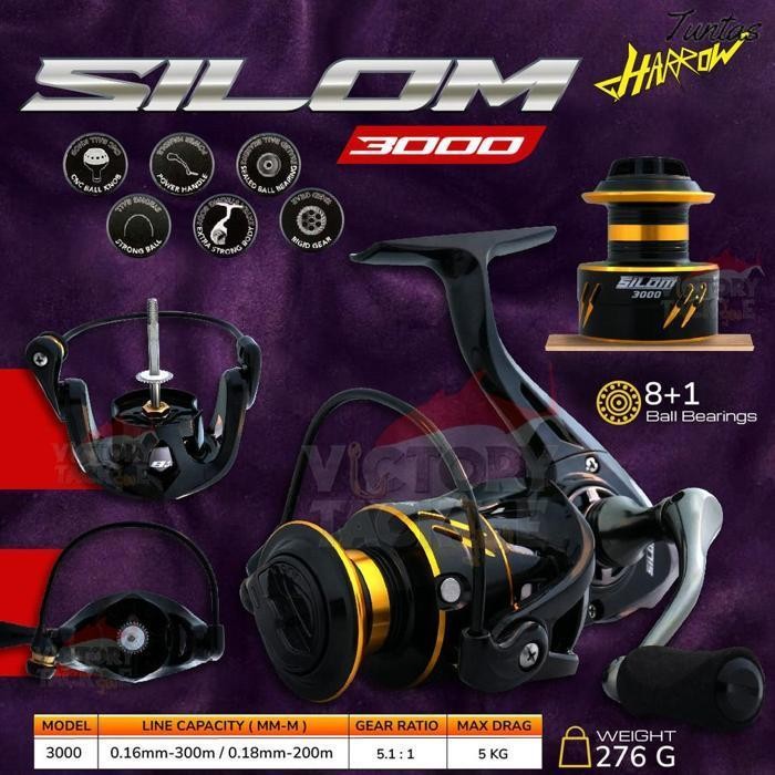 Promo Reel Pancing Harrow Silom Power Handle Metal Body 3000 4000 5000 6000