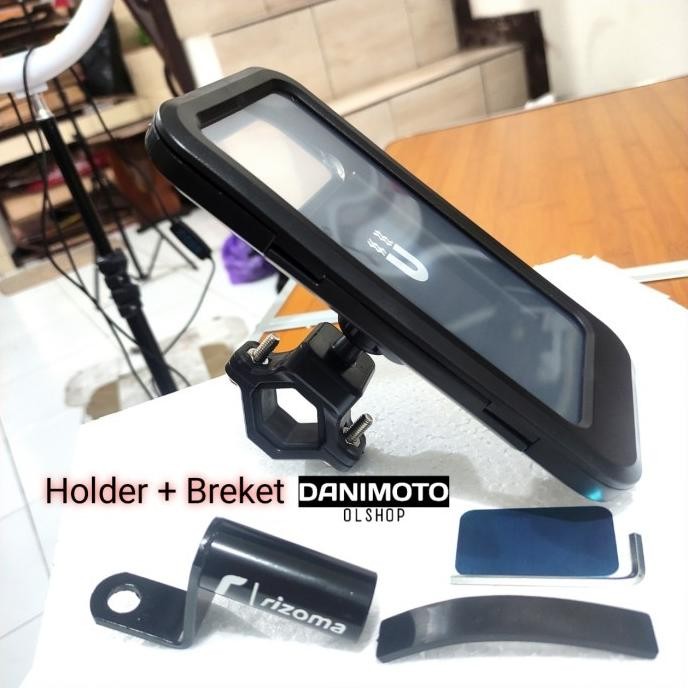 (Expert) HOLDER HP STANG SPION MOTOR ANTI AIR WATERPROOF NMAX PCX ADV BEAT MIO