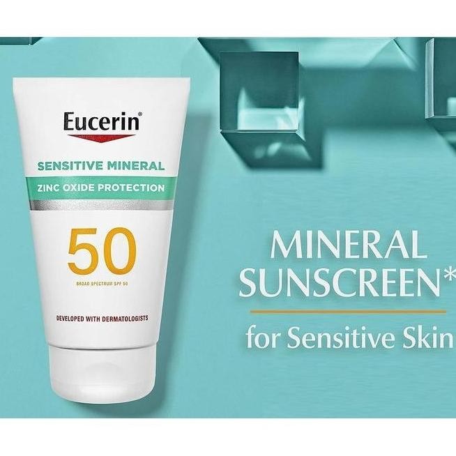 Eucerin Mineral Sunscreen Spf 50 Sensitive Skin Zinc Oxide Lotion