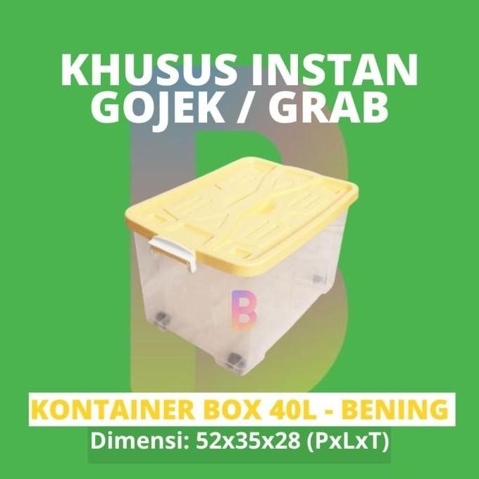 

Terlaris (Gojek) Box Container 40L Bening / Kontainer Box 40L Plastik