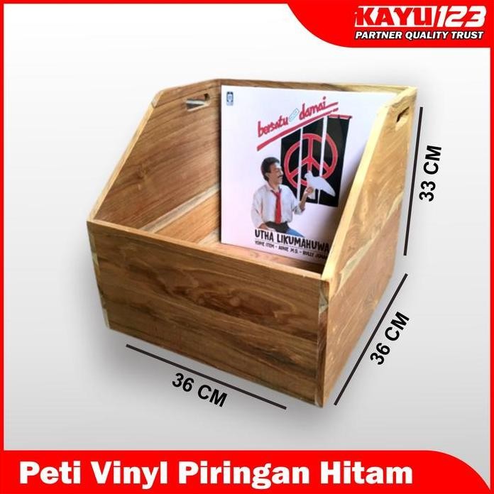 

Terlaris Wooden Crate/Box/Storage/Kotak/Peti Vinyl/Piringan Hitam 36X36X33