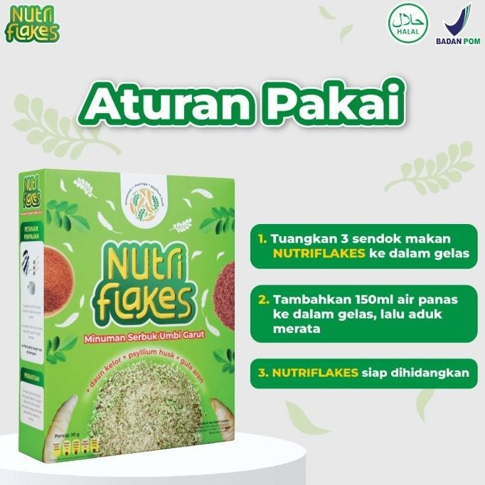 

(Expert) 1 Box Nutriflakes Asli Sereal Umbi Garut Solusi Asam Lambung dan Maag